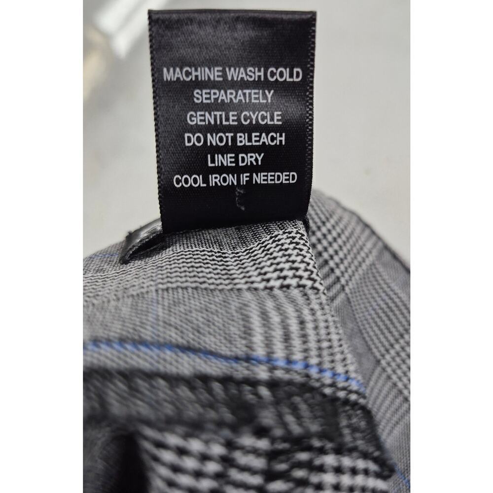 SOHO Poly Blend Houndstooth Plaid Skirt Black/White Blue Sz XL - Picture 4 of 4
